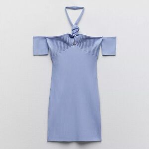 Zara Strapless Light Blue Dress